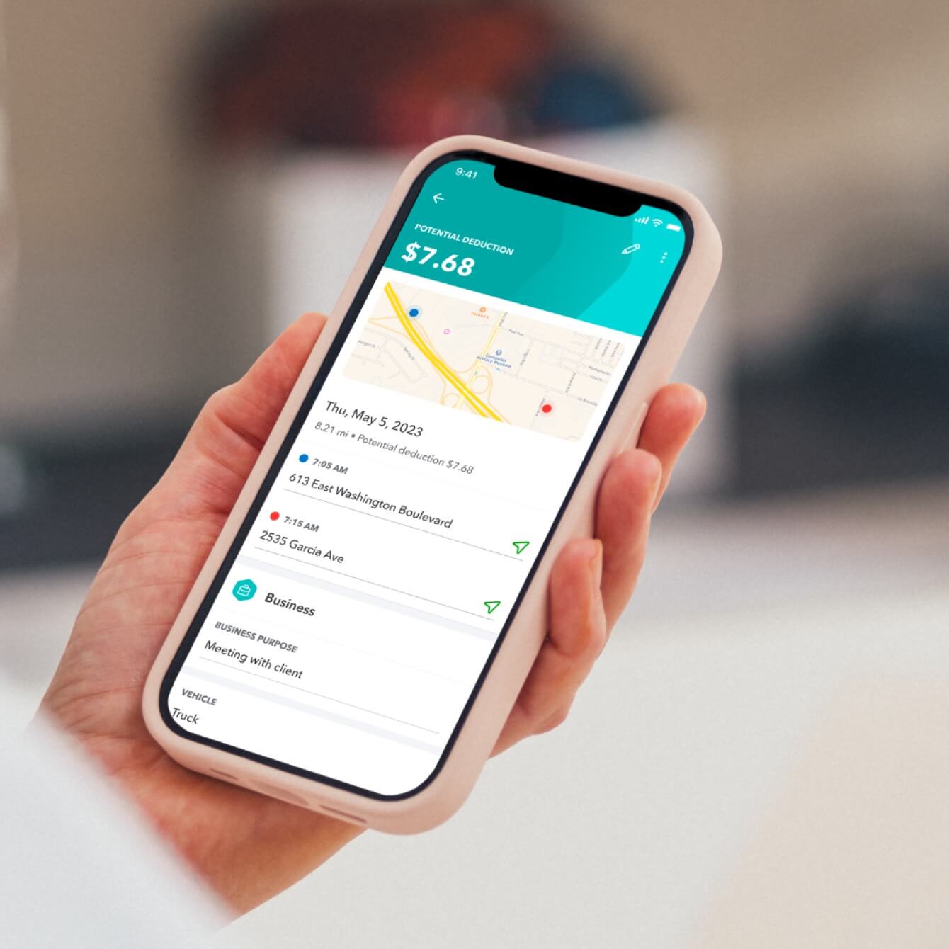 Use QuickBooks mobile app to track mileage automatically
