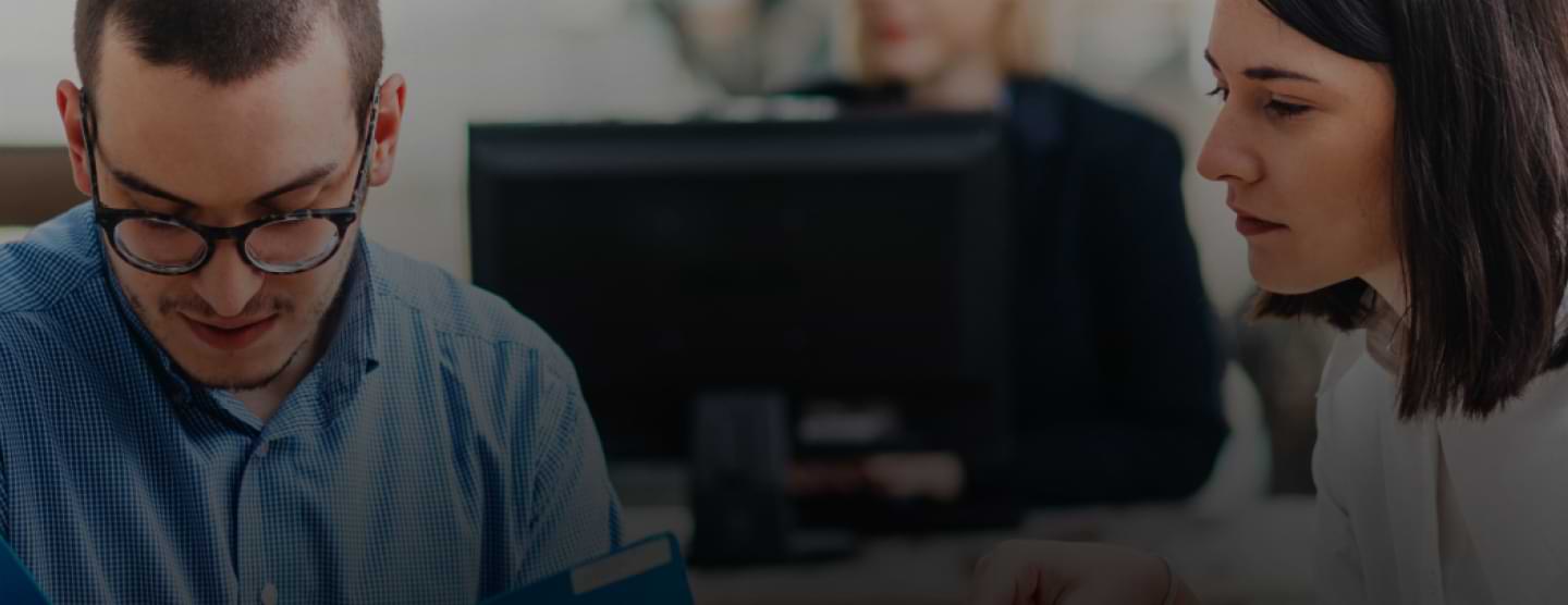 Industry Legal Law firm accounting software hero woman man computer