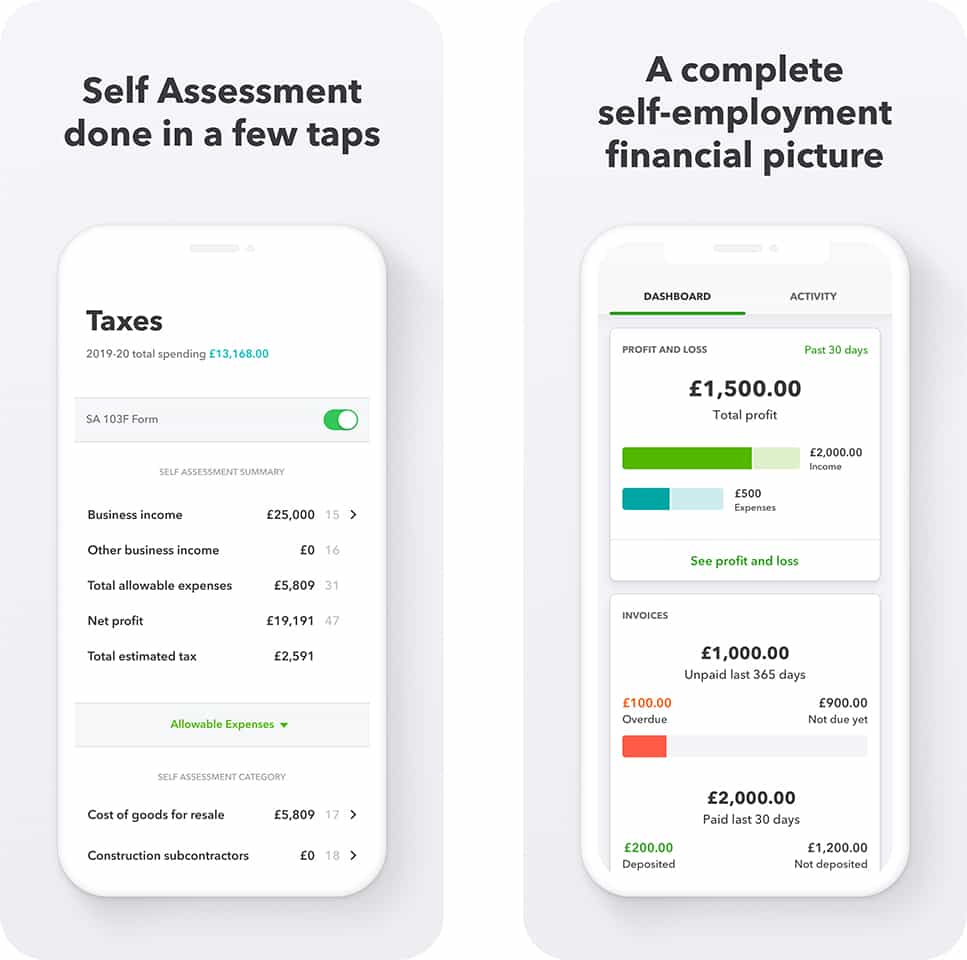QuickBooks Self-Employed screenshots