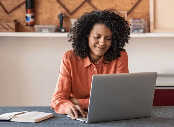 Women working on a laptop